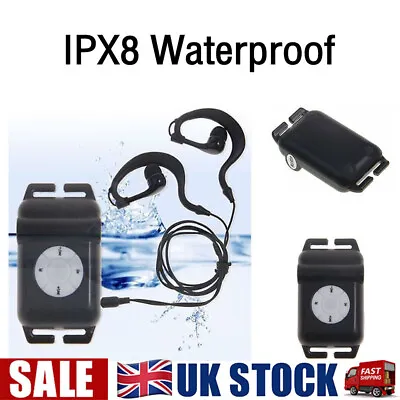 UK IPX8 Waterproof Underwater Music Sports MP3 Player For Swimming With Headset • £21.55