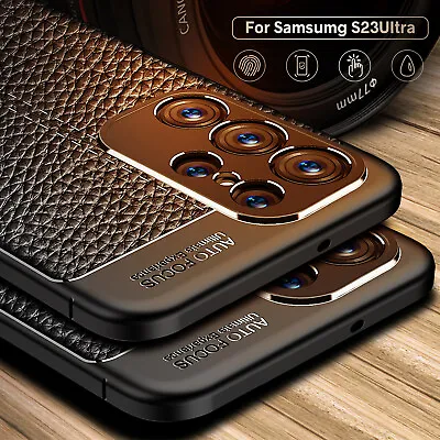 Luxury Leather Case For Samsung S24 S23+ULTRA S2 S21 S20 Note Slim PU Shockproof • $3.56