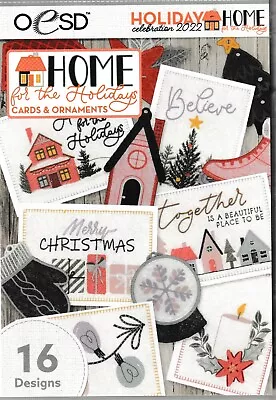 OESD HOME For The Holidays Cards And Ornaments Machine Embroider Design CD • $16.19