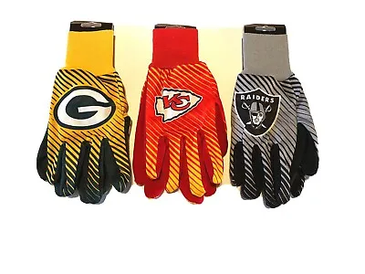 NFL Sport Utility Work Gloves Two Tone Sublimated Team Logo Stripe • $6.25