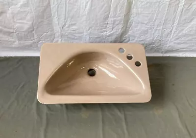 Vtg Mid Century Cast Iron Taupe Porcelain 12x20 NOS Drop In Bath Sink 600-23E • $145