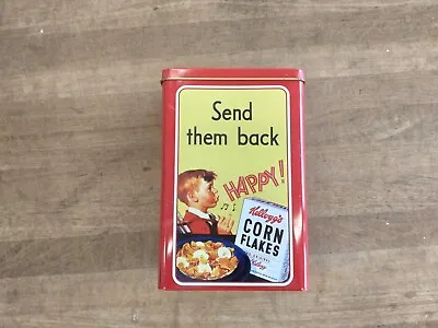 Vintage Kellogg's Corn Flakes Large Tin Boxes Set Of 2 Made In Italy • £35