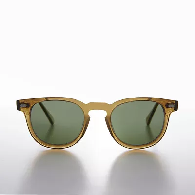 James Dean Style Horn Rim Sunglasses Amber / Polarized Green Lens - Benson • $60