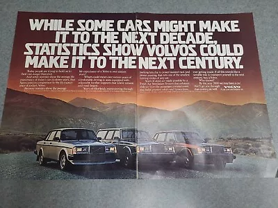 1984 Volvo: Some Cars Might Make It To The Next Decade Vintage Print Ad 2 Page • $5