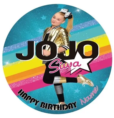 Jojo Siwa Edible Image Birthday Party Cake Topper 19cm Round • $9.50