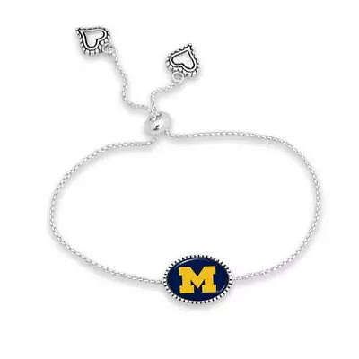 Michigan Wolverines Kennedy Bracelet Adjustable Slider Bead Jewelry Licensed UM • $19.49