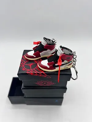 Jordan Mini Shoe Keychain Single Or Pair With Box Option Sneaker Keyring Set • $10.80