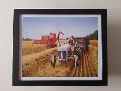 Malcolm Root Print 'Ferguson Tractor' Grey Fergie FRAMED • £21
