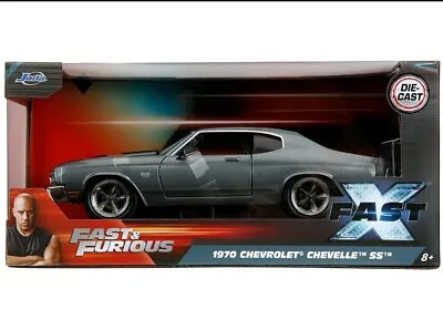 1970 Chevrolet Chevelle Ss Gray  Fast & Furious  1/24 Diecast Car By Jada 34923 • $24.99