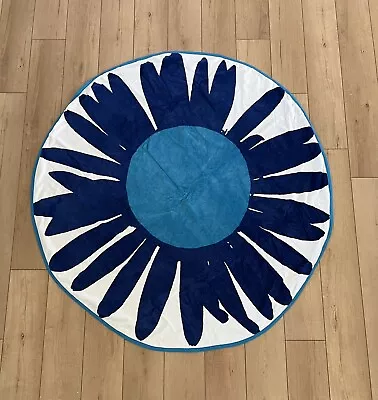 MARIMEKKO For Target Beach Towel Blue & White 60” Round 5’ Rare NEW • $75