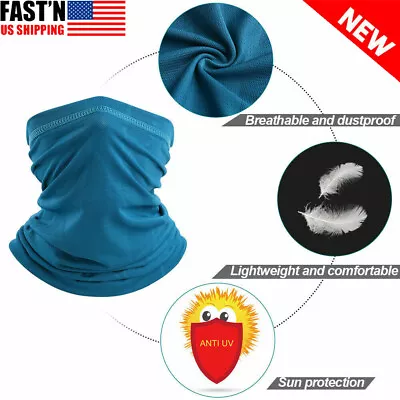 Face Mask Balaclava Tube Bandana Cover Snood Summer Face Cover Neck Gaiter Scarf • $2.89