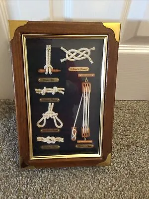 Nautical Sailors Knots Rope Display Key Box - Wall Hanging Cabinet Holds 6 Keys • £14
