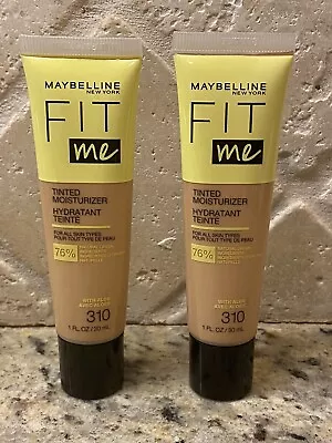 2 Maybelline Fit Me Shine-Free Tinted Moisturizer Natural Coverage With Aloe 310 • $12.54