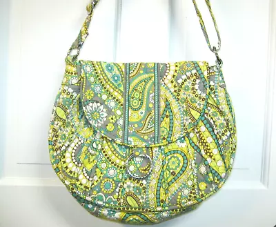 Vera Bradley Saddle Up Cross Body PURSE Lemon Parfait 10 X 11 X 4 EUC • $19.99