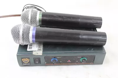 Used Nady HT-Duo DKW-Duo System Dual Wireless Microphone System Handheld Mic • $44.99