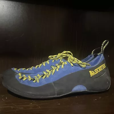 La Sportiva Rock Climbing Men’s Shoes  Blue /Black Euro Size 44 US 10.5 • $54.96