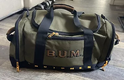 VTG 90's Bum Equipment Duffle Bag Embroidered B.U.M.  23x16x12 Green Black • $36