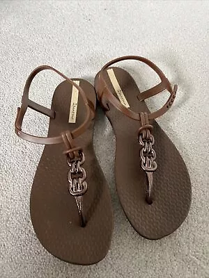 Ipanema Brown Strappy Sandals Size 5 • £16.99