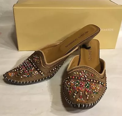 Michael Shannon Women’s Shoes Jeweled Beaded Tangier Slides Slip-on Size 7 1/2 • $19.95