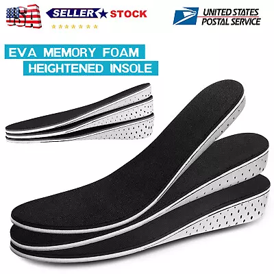 Men Women Height Increase Insoles Invisible Heel Lift Taller Shoe Inserts Pad US • $7.95