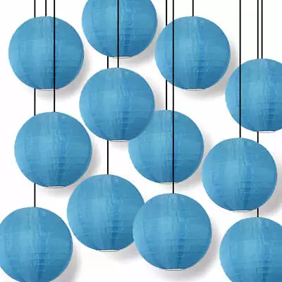 BULK PACK (12) 14  Sky Blue Shimmering Nylon Lantern Even Ribbing Durable Han • $48.05