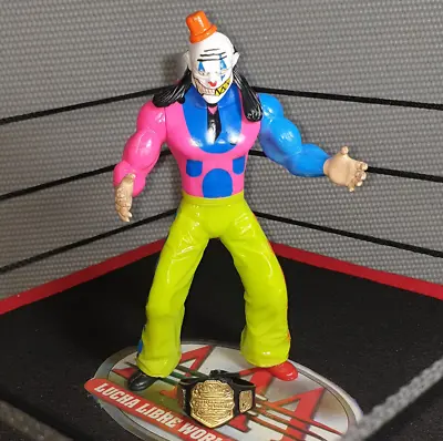 MONSTER CLOWN Mexican Wrestler Toy 7  Tall - Juguete De Luchador Mexicano • $14.99