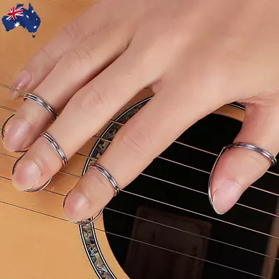 $9.89 • Buy 4PCS Adjustable Guitar Butterfly Finger Picks Guitar Metal Spring Finger Picks