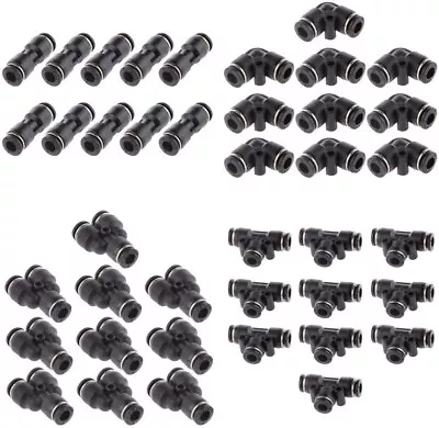 1/2  OD Nylon Air Line Push To Quick Release Pneumatic Connectors Fittings 40Pcs • $45.99