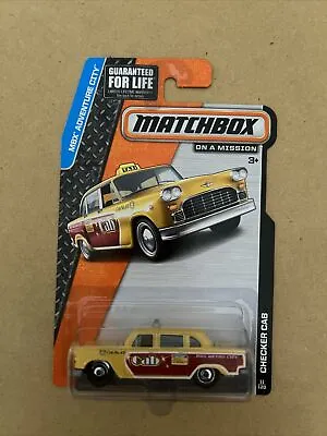 Matchbox Checker Cab Yellow Marathon C10 New York Taxi Long Card #11 • $3.89