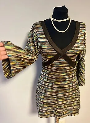 RARE Miss Sixty VINTAGE Boho Mini Dress Small Y2K Festival • $25