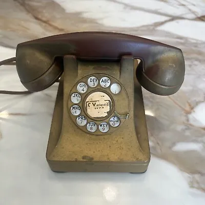 Western Electric 302 Phone With Vents 1949 “Old Gold”  Factory Finish • $145