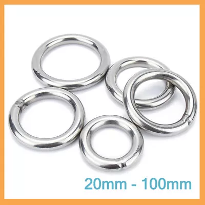 304 Stainless Steel Round Rings Heavy Duty Solid Metal O Ring Welded Smooth  • $42.59