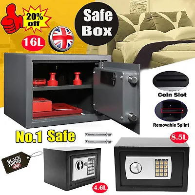 Electronic Password Security Safe Money Cash Deposit Box Office Home Safety Mini • £18.50