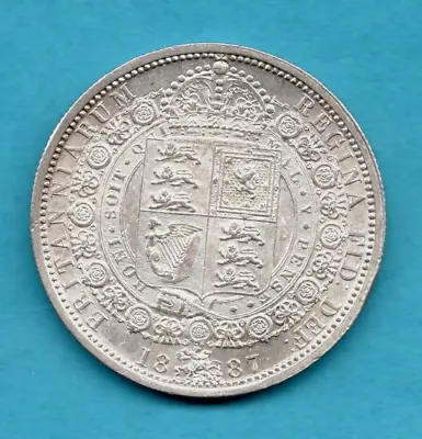 £69 • Buy 1887 Silver Halfcrown Coin. Queen Victoria Jubilee Head. High Grade.