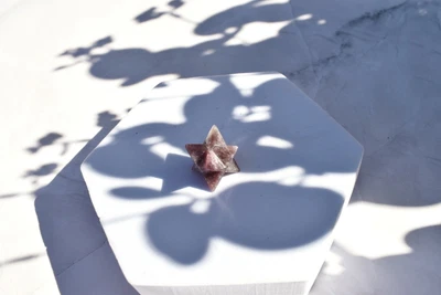 £8.99 • Buy Reiki Energy Charged Lepidolite Crystal Healing Merkaba Star Mood Stabiliser 