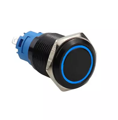 Push Button Switch 12/16/19/22mm Black Metal LED Light Momentary Latching Waterp • $3.99