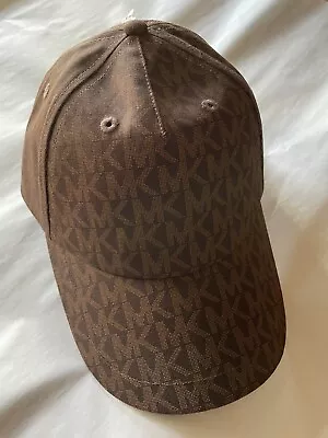 MICHAEL KORS Women's Baseball Cap Brown MK Logo With Adjustable Strap NEW • $15.50