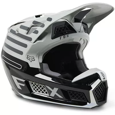 NEW Fox V3 RS Ryaktr Steel Grey Motocross Dirt Bike Helmet • $499