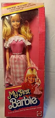 VTG 1982 Barbie Doll/ Mattel  My First Barbie  #1875 Toy Never Removed From Box • $60.59