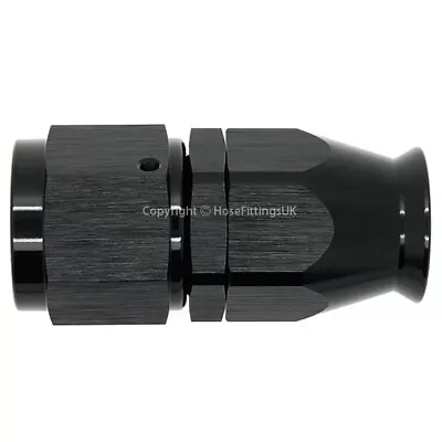 £7.99 • Buy PTFE AN-6 6AN BLACK JIC Straight Swivel Fuel Oil Coolant Braided Hose Fitting