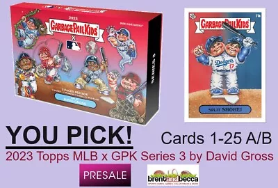 2023 Topps MLB X GPK Series 3 David Gross ~ YOU PICK Complete Your Set PRESALE • $4.99
