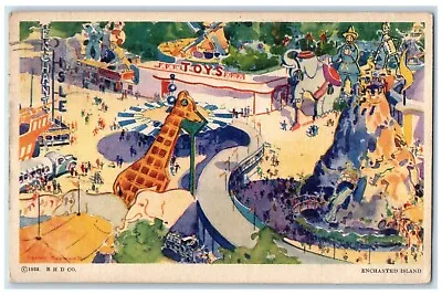 1933 Enchanted Island A Century Of Progress Oak Park Illinois IL Posted Postcard • $9.98