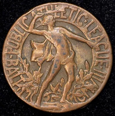 1908 Baltimore Maryland Public Athletic League Broken Pin Medal Copper 19mm • $13.95