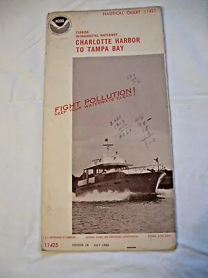 Nautical Navigational Chart # 11425 - Charlotte Harbor To Tampa Bay - Fl • $16