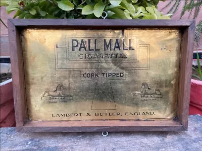 Antique Old Wooden Iron Pall Mall Cigarette Lambert And Butler England Tin Box • £22.52