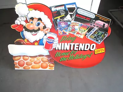 Vtg Nintendo Nes Super Mario Santa Xmas Pepsi Lrg Store Display Game Boy Tetris • $280