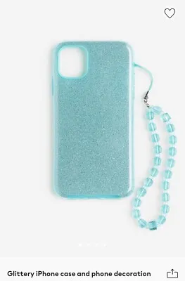 Glittery Iphone 11 Case With Beads Handle Wristlet • £5