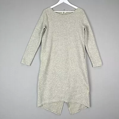 Moth Anthropologie Womens Dress Medium Gray Criss Cross Back Sweater Minimalist • $35.98