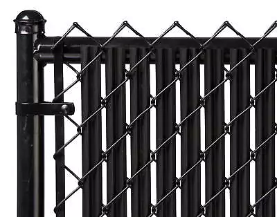Black 6ft Ridged Slat For Chain Link Fence • $60.68