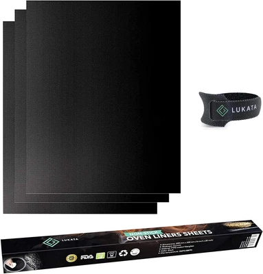 Extra Large BBQ Grill Mat By Lukata (3 Pack) - Reusable Non Stick Teflon Heat Re • $26.29